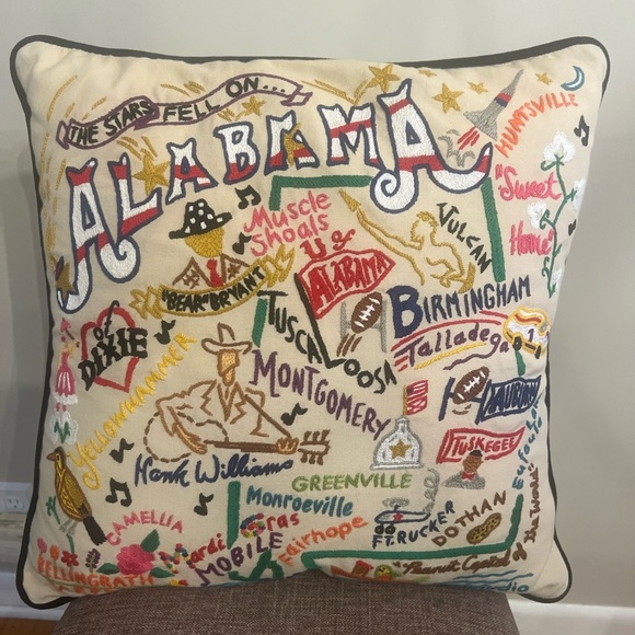 Catstudio Other - Alabama Embroidered Accent Pillow